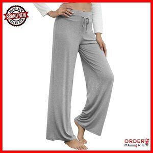 Bamboo Viscose Pajama Pants Women Plus Size Cooling Lounge Wide Leg